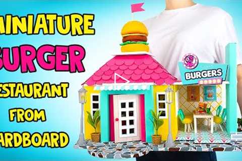 How To Make Miniature Burger Restaurant From Cardboard