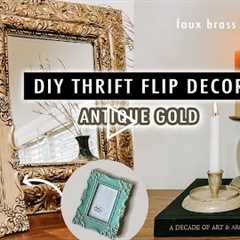 DIY THRIFT FLIP Antique Gold Decor (Testing Techniques and Paints) | XO, MaCenna