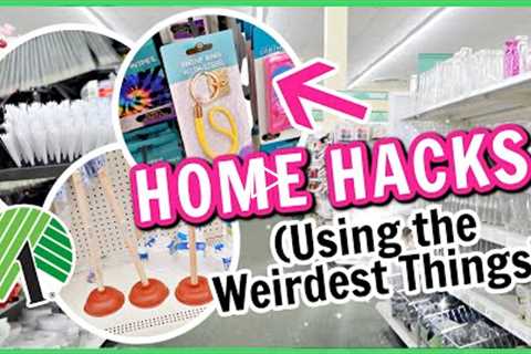 Using Crazy *Weird* Dollar Tree Items to make these insanely BRILLIANT HOME HACKS + DIYS