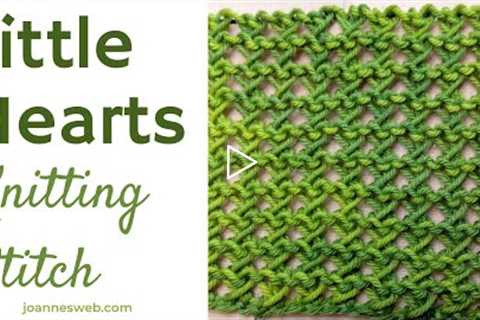 Little Hearts Knitting Stitch  💕 - Easy Knitting Patterns