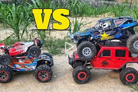 2 Wltoys RC Car vs 2 XLF RC Car | Remote Control Car | RC Car Tug of War