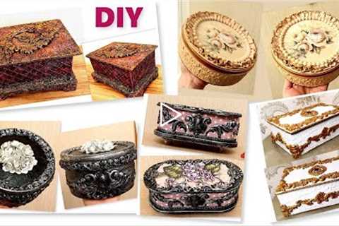 DIY/5 Best cardboard boxes ideas/ Jewelry Boxes /Cardboard craft