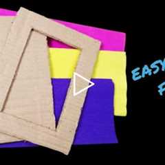 Easy photo Frame | Easy picture frame DIY | Photo Frame making at home | DIY photo frame