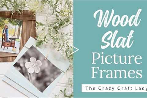 Wood Slat Picture Frames - Made from Paint Sticks