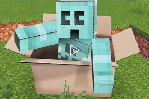 Minecraft but Everything I Touch turns to Cardboard