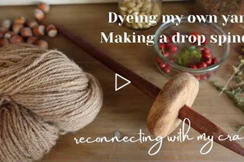 My wild knitting | Natural dyeing and making a drop spindle