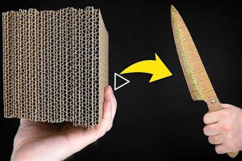 COOL HACK HOW TO MAKE A CARDBOARD KNIFE || Awesome Invention