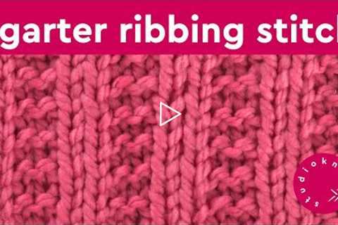 Garter Ribbing Stitch Knitting Pattern for Beginners (2 Row Repeat)