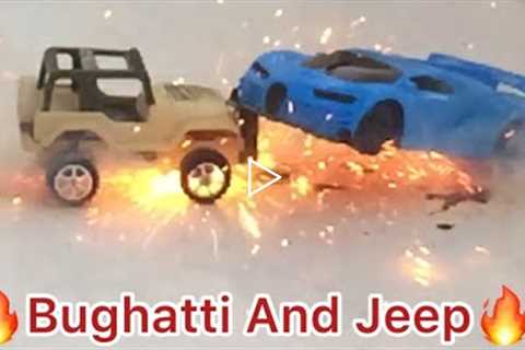 Action Fireworks Between Bughatti And Jeep🔥@Boys Hobbies And Creations