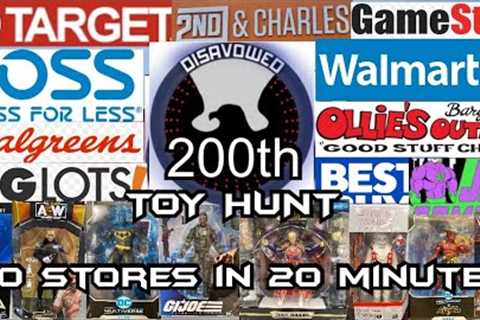 Toy Hunting NEW GI JOE CLASSIFIED MARVEL LEGENDS DC MULTIVERSE AEW 20 STORES in 20 MINUTES EPS200