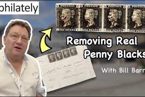 Soaking Penny Blacks off an 1840s Wrapper: #philately 32