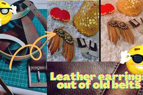 How To Make DIY Leather Earrings Out of Waste || easy diy