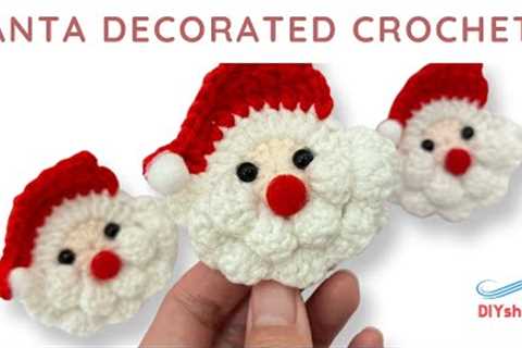 【Crochet Tutorial】How to Crochet A Santa Claus Decorative Hairpin Brooch Keychain For Beginners