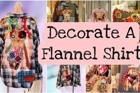 JAZZ UP AN OLD FLANNEL Bleach  /Patchwork & Critter Applique