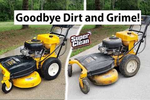 Cleaning Up a Dirty Lawn Mower - Dirt, Grass, Oil, Grease with Super Clean