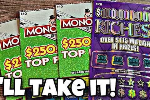 Monopoly Riches! ✅ $50 Texas Lottery Session