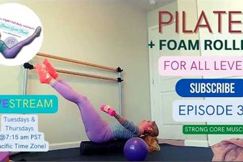 LIVE PILATES FLOW FOR FULL BODY + ROLL 32 @ElenasBarre #elenasbarre #elenasbarrefitness #pilates