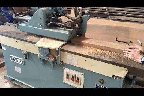 Amazing Woodworking Machines – Automatic Surface Planer Japanese Produced In 1988, Wood Work