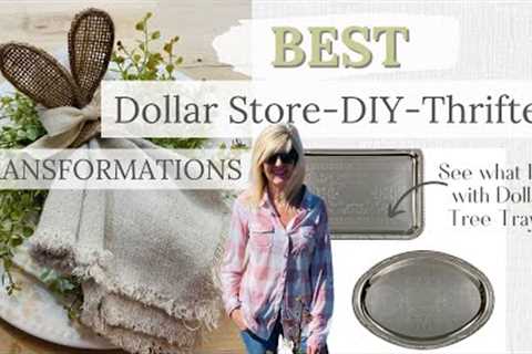 BEST DOLLAR STORE DIY & THRIFTED TRANSFORMATIONS! SEE WHAT I DO WITH DOLLAR TREE TRAYS