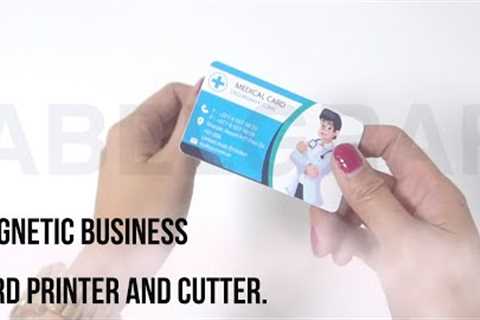 Magnetic business card printer and cutter.