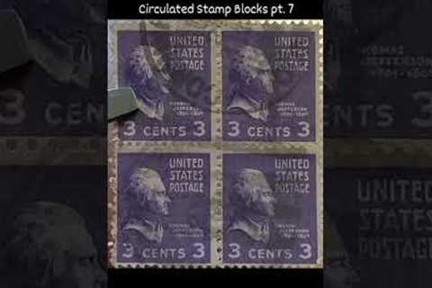 #shorts Circulated US Stamp Blocks Collection Part 7. Block Stamps Collecting. Link In Description.