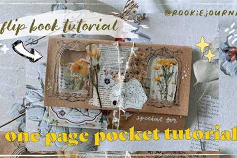 ONE PAGE POCKET #3 | FLOWER BY THE WINDOW FOLIO TUTORIAL | FLIP BOOK SNAILMAIL - FLAT MAIL