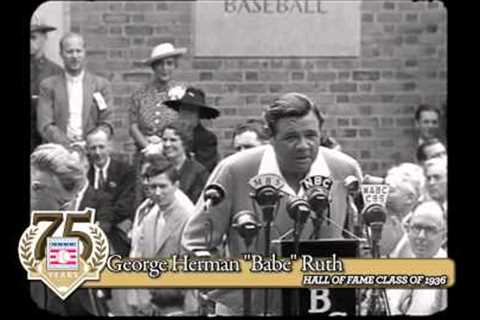 Opening of the Baseball Hall of Fame with Babe Ruth and Cy Young