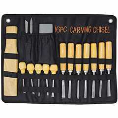 Lulu Home Wood Carving Tools, 16PCS Professional Carving Knife Tool Set for Woodworking Premium..