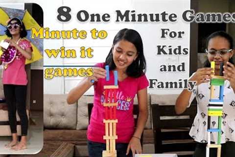 8 One minute games | Indoor games for kids | Family Games | Minute to win it games for kids (2023)