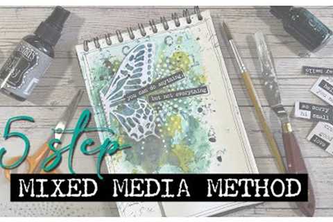 5 Step Mixed Media Method 🎨 Beginners Step-by-Step Tutorial!