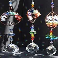 Crystal Suncatchers for Windows Hanging Tree of Life Sun Catchers Decor with Prisms for Car Review