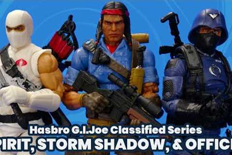 G.I.Joe Spirit, Storm Shadow, and Cobra Officer Hasbro Classified Series Action Figure Review