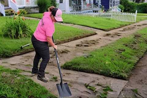 HOMEOWNER can''t BELIEVE Her Eyes - OVERGROWN SIDEWALK REHAB FROM START TO FINISH!