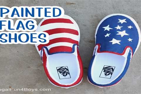 Painted Vans Shoes – Flag Design