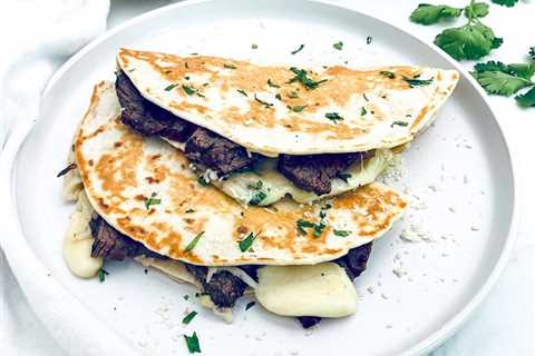 Mexican-Style Steak + Cheese Quesadillas