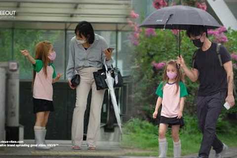 ☔️ kids asking Koreans to share their umbrellas with them | social experiment