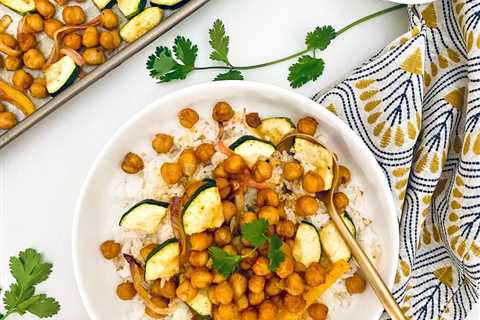 Crispy Spiced Chickpeas with Summer Veggies + Lemon Vinaigrette