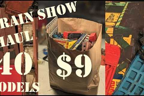 $9 Model Train Show MYSTERY BAG! 40 HO scale models, will all the locomotives run?