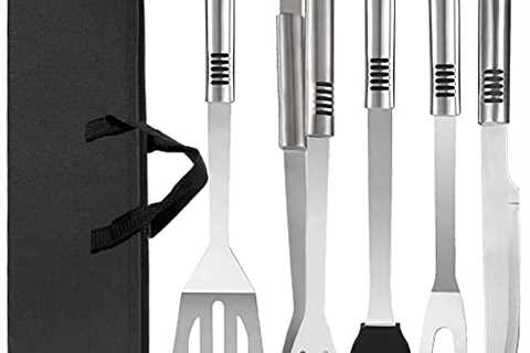 6pc Stainless Steel BBQ Grill Tools Set