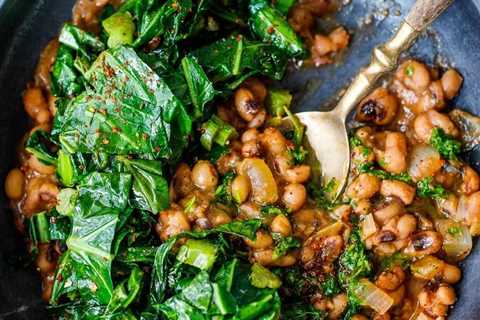 Smoky Black-Eyed Peas and Collard Greens