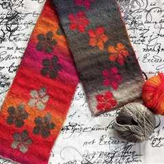 Frangipani-Inspired Double-Knit Scarf Pattern By Sonja Neukomm
