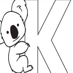 Letter K Coloring Page: Free Alphabet Coloring Page