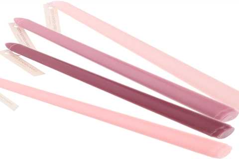 MAGICLULU 32 Piece Scented Taper Candles: Elegant Long Stem Pink Bayberry for Weddings & Home..